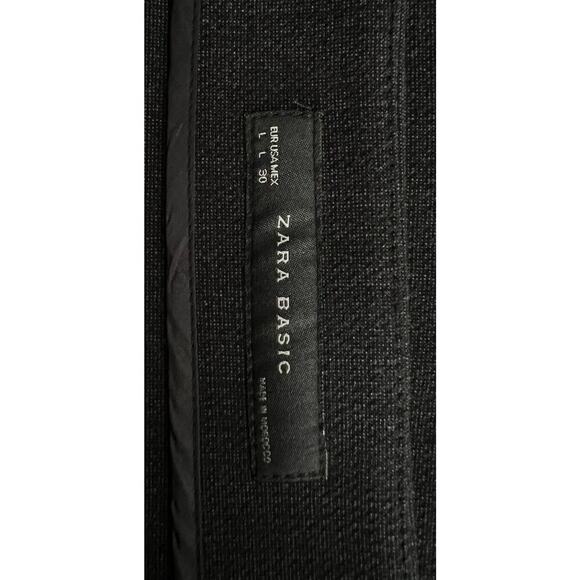 Zara Basics Pencil Skirt Women’s Size L Gray Career Side Zip Back Slit - Picture 4 of 8